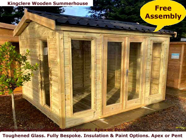 Shows image of Kingclere wooden summerhouse