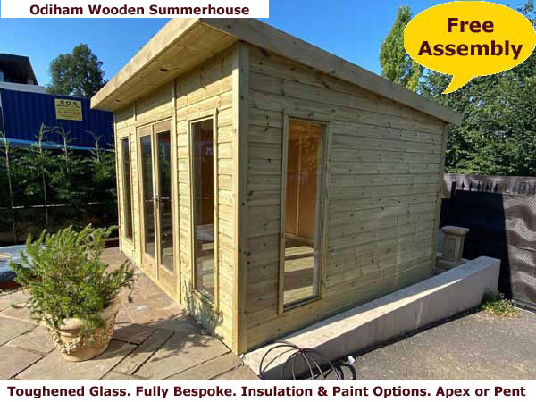 Shows image of Odiham wooden summerhouse