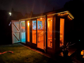 image of Diamond garden room at night time