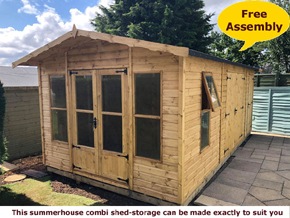 image of bespoke combi shed garden room office