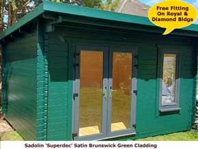 Sadolin Superdec Brunswick Green Wood Stain - 1st Choice Leisure Buildings