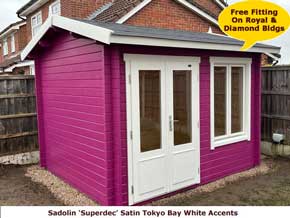 Sadolin Superdec Tokyo Bay White Accents Wood Stain - 1st Choice Leisure Buildings