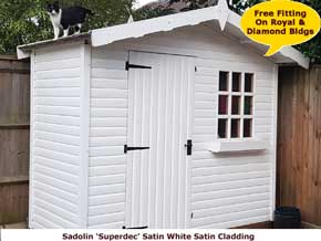 Sadolin Superdec White Wood Stain - 1st Choice Leisure Buildings