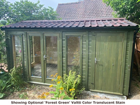 Valtti Forest Green Wood Stain - 1st Choice Leisure Buildings