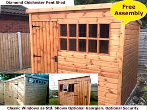 image of Diamond Chichester pent shed