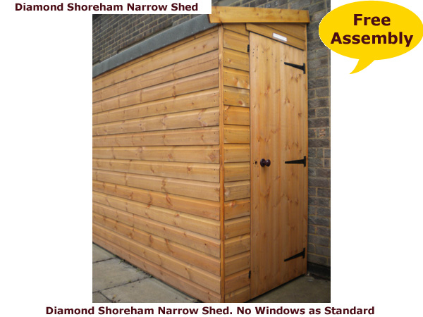 image of Diamond Shoreham narrow Shed