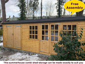 image of combined made to measure shed summerhouse