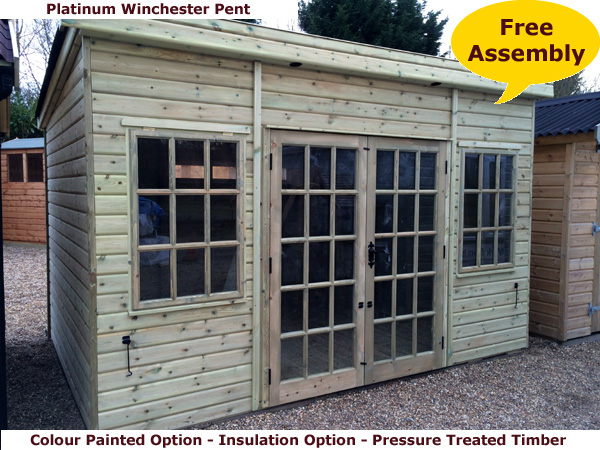 image of Platinum Winchester pent summerhouse